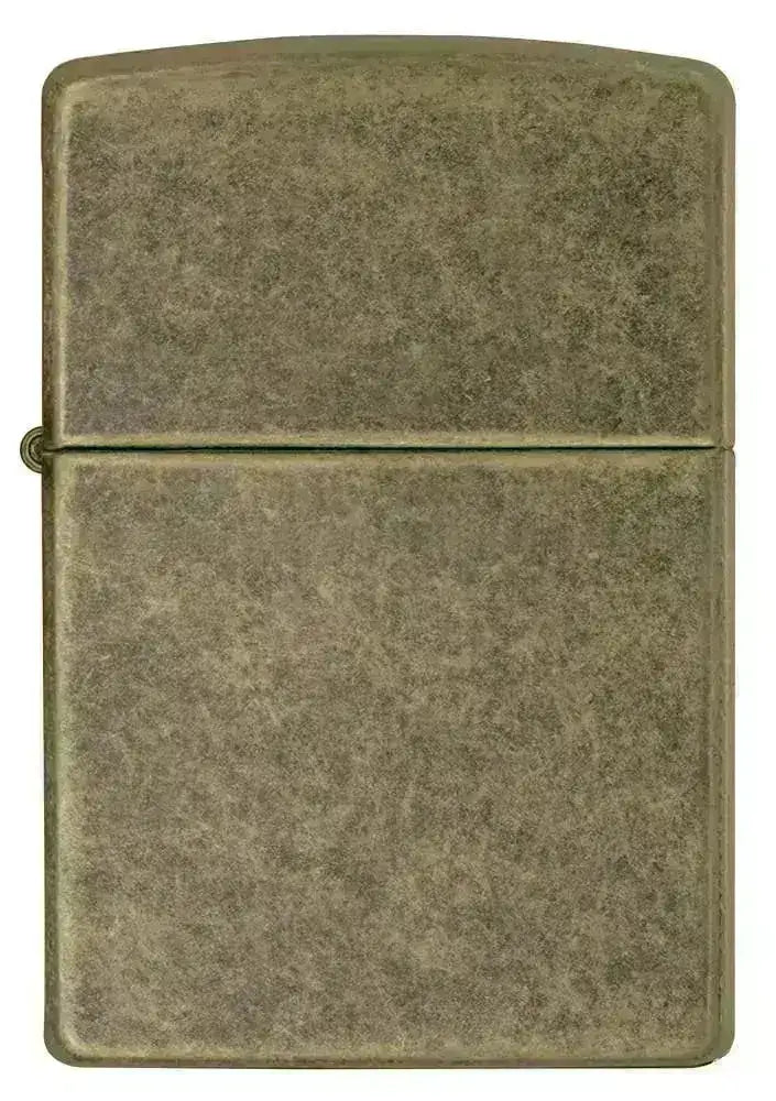 Zippo Lighter - Plain Antique Brass - Game-On.no