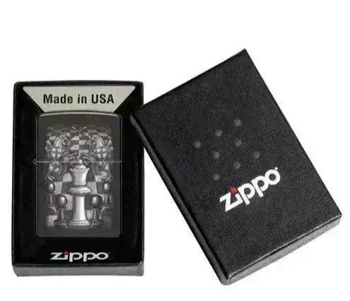 Zippo Lighter - Sjakk Design - Game-On.no
