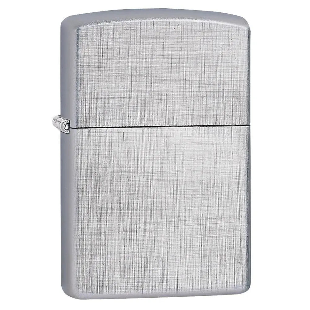 Zippo - Tissage de lin - Chrome