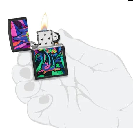 Zippo - Magic Mushrooms Neon Motiv - Game-On.no